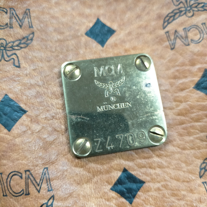 Mcm Hand Bag Brown Pvc