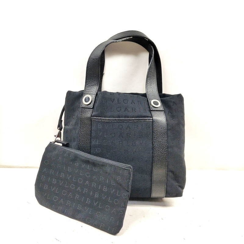 Bvlgari Hand Bag Black Nylon