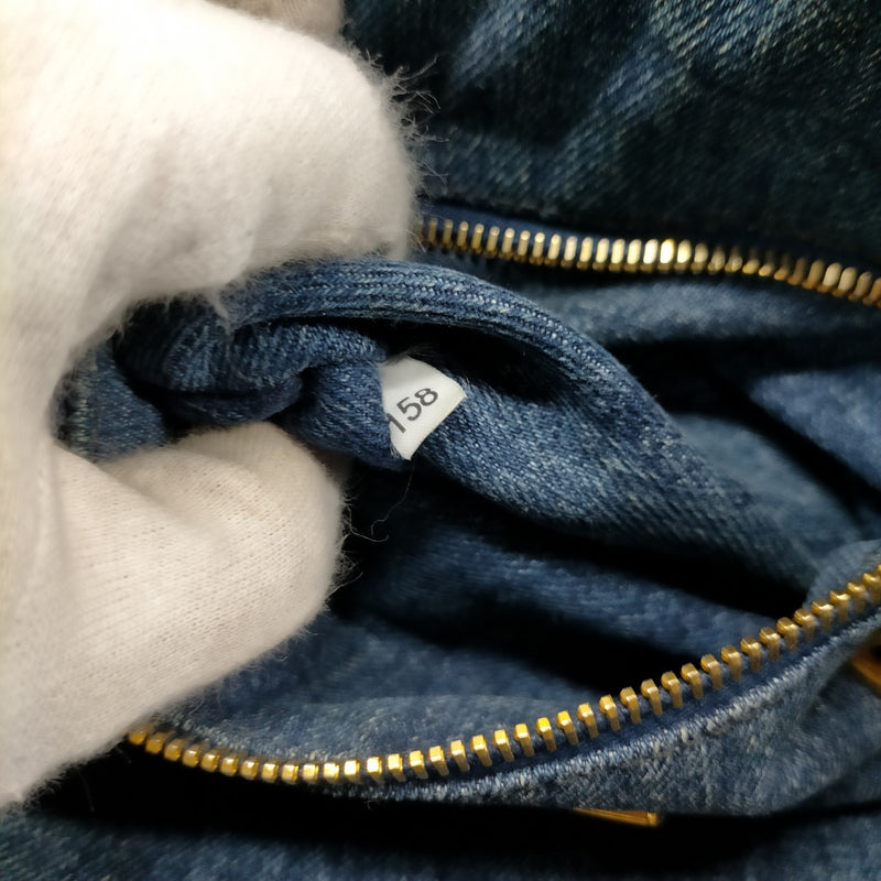 Prada Hand Bag Blue Denim