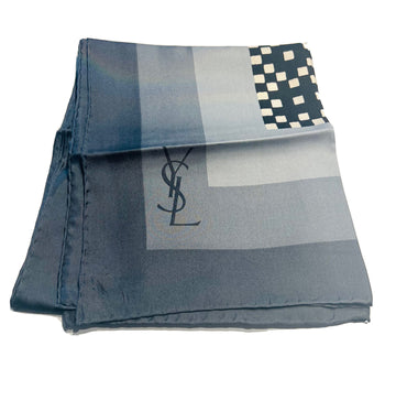 Vintage Yves Saint Laurent Ysl Gray Silk