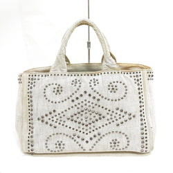 Prada Tote Bag White Canvas
