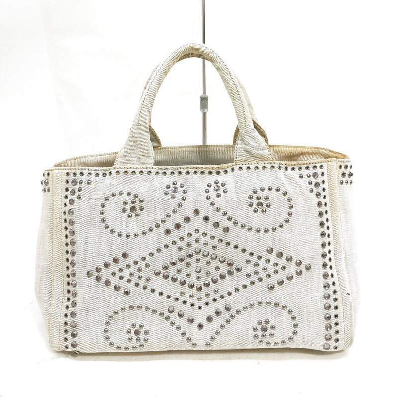Prada Tote Bag White Canvas