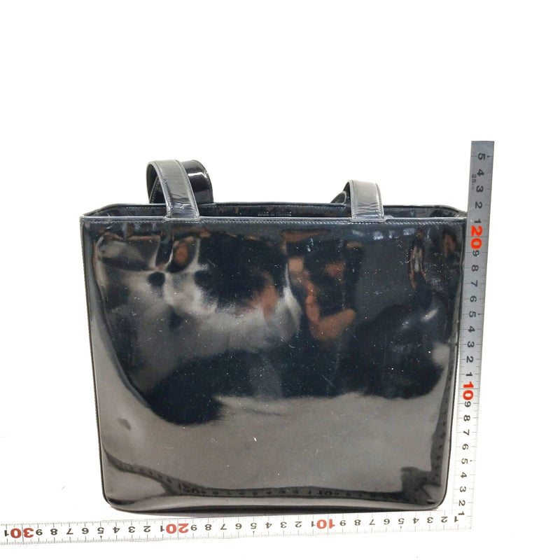 Chanel Tote Bag Black Patent Leather