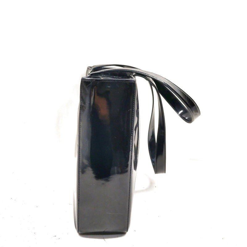 Chanel Tote Bag Black Patent Leather