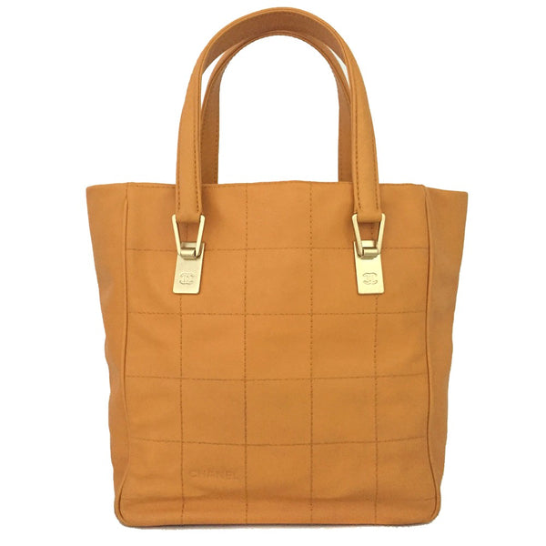 Chanel Choco Bar Cc Logo Lambskin Tote