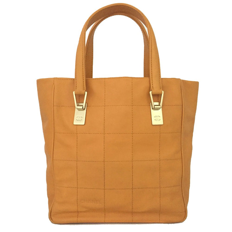 Chanel Choco Bar Cc Logo Lambskin Tote
