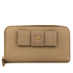 Prada Saffiano Ribbon Leather Zip Around