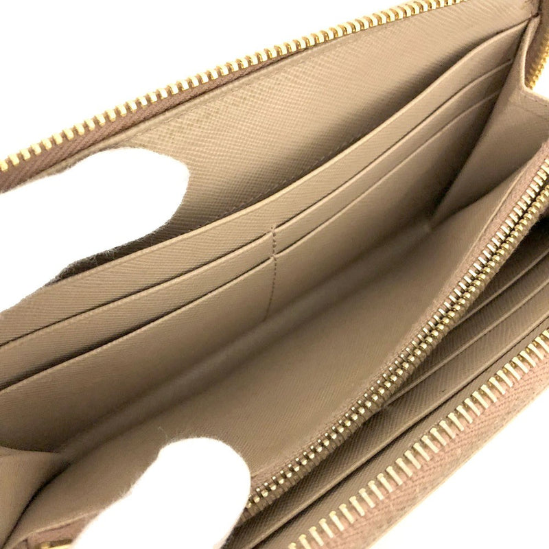 Prada Saffiano Ribbon Leather Zip Around