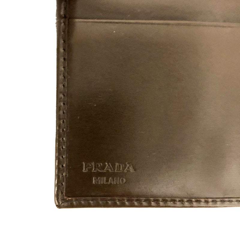 Prada Logo Leather Trifold Wallet