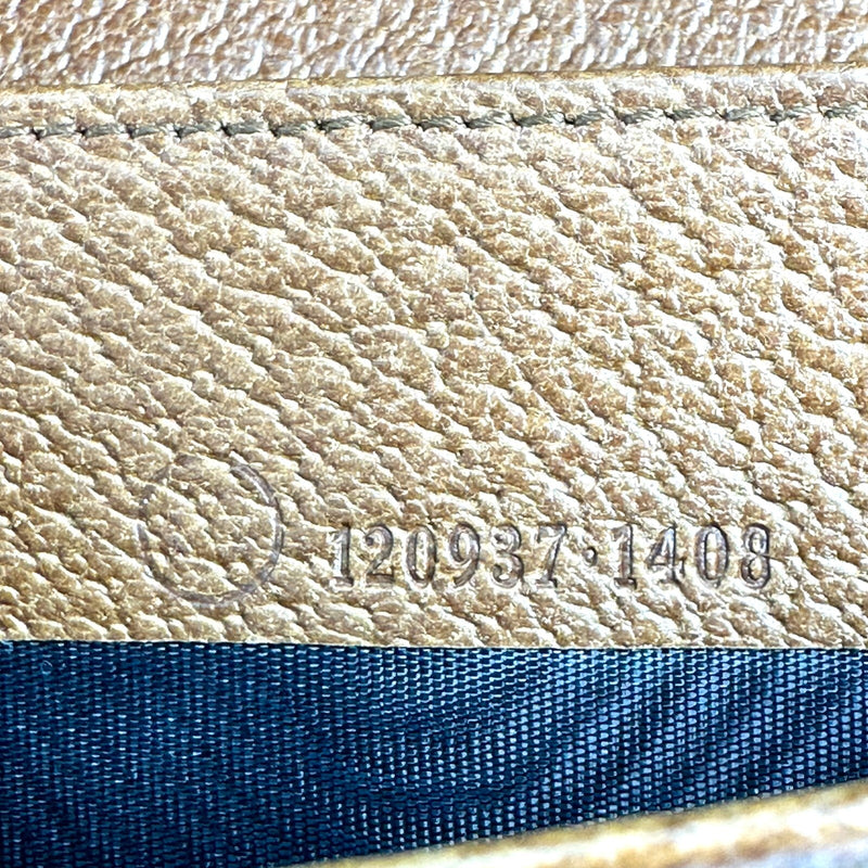 Gucci Long Wallet Billfold Pigskin Brown
