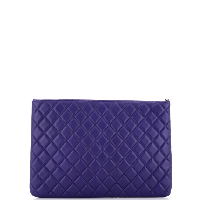 Chanel O Case Clutch Quilted Lambskin