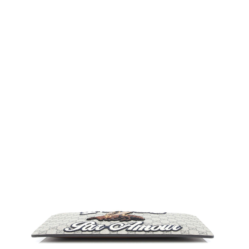 Gucci Zipped Pouch Leather With Applique