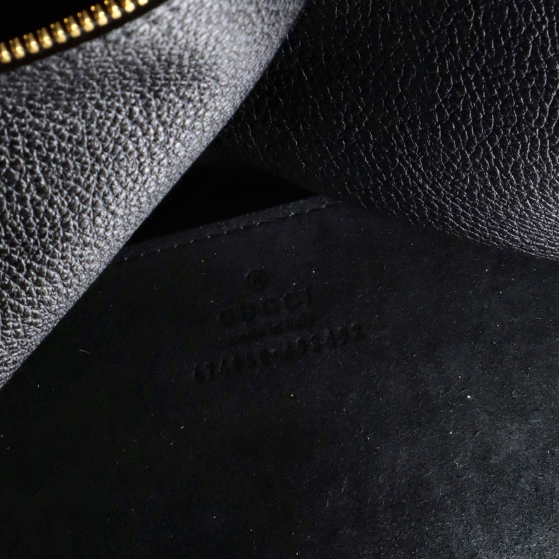Gucci Logo Tote Embossed Leather Medium