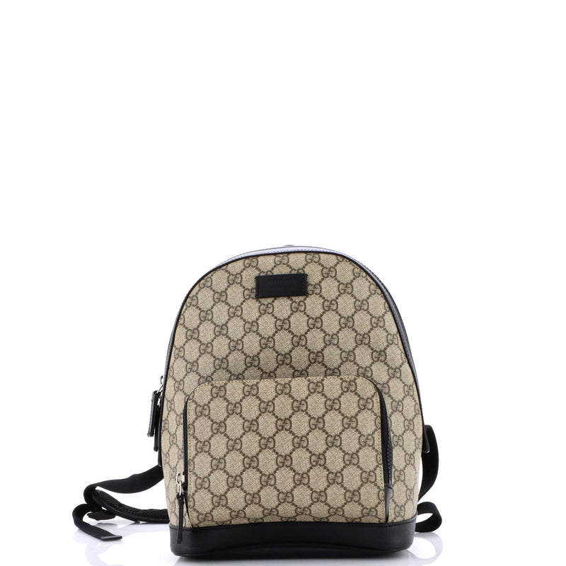 Gucci Zip Pocket Backpack Gg Coated