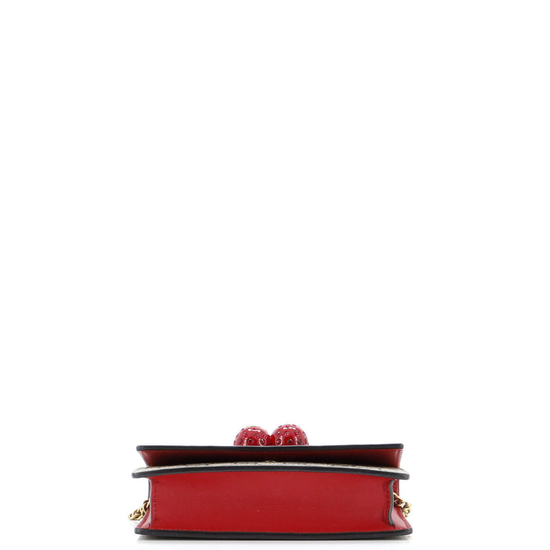 Gucci Cherries Wallet On Chain Gg Coated