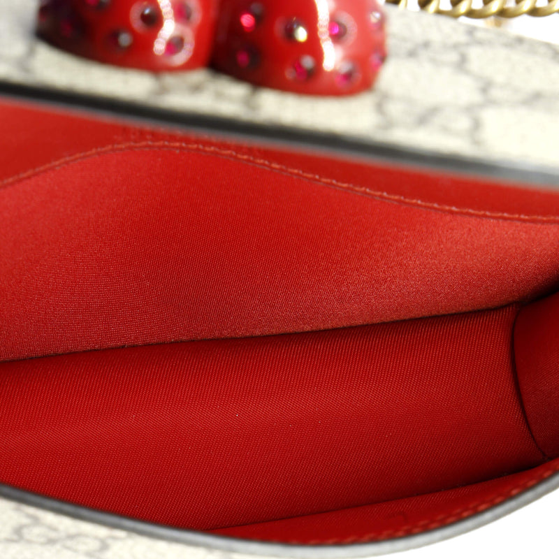 Gucci Cherries Wallet On Chain Gg Coated