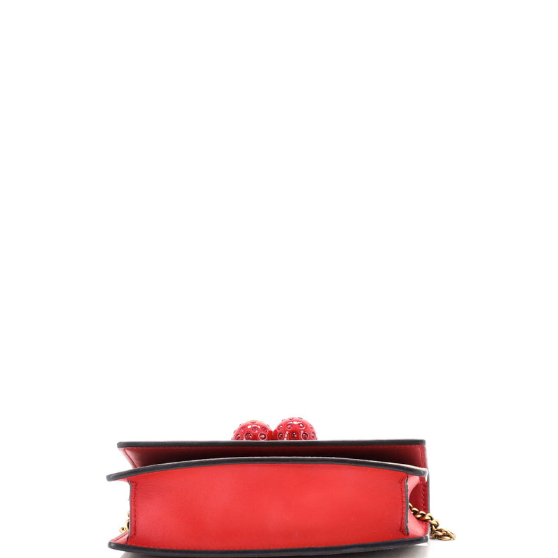 Gucci Cherries Wallet On Chain Gg Coated