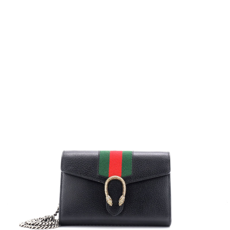 Gucci Dionysus Web Chain Wallet Leather