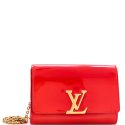 Louis Vuitton Chain Louise Clutch Patent