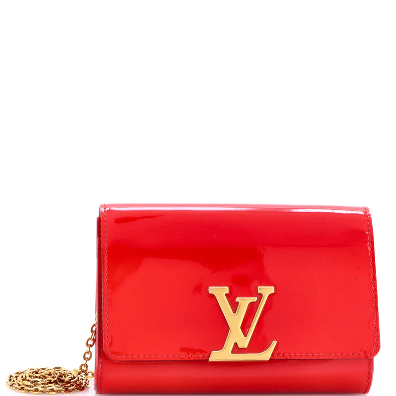Louis Vuitton Chain Louise Clutch Patent