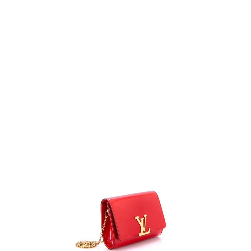 Louis Vuitton Chain Louise Clutch Patent