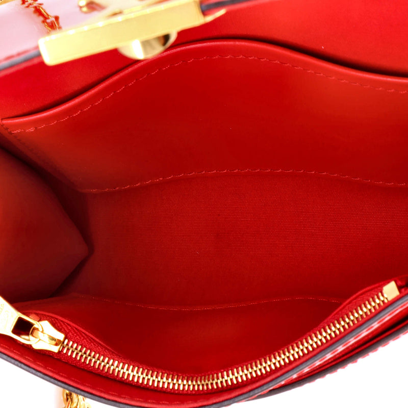 Louis Vuitton Chain Louise Clutch Patent