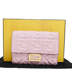 Fendi Logo Baguette Medium Bifold Wallet