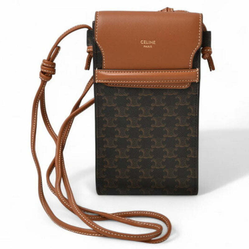 Celine Wallet On Strap Triomphe Coated