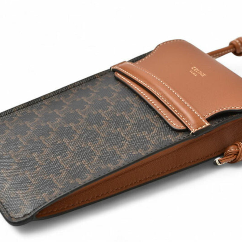 Celine Wallet On Strap Triomphe Coated