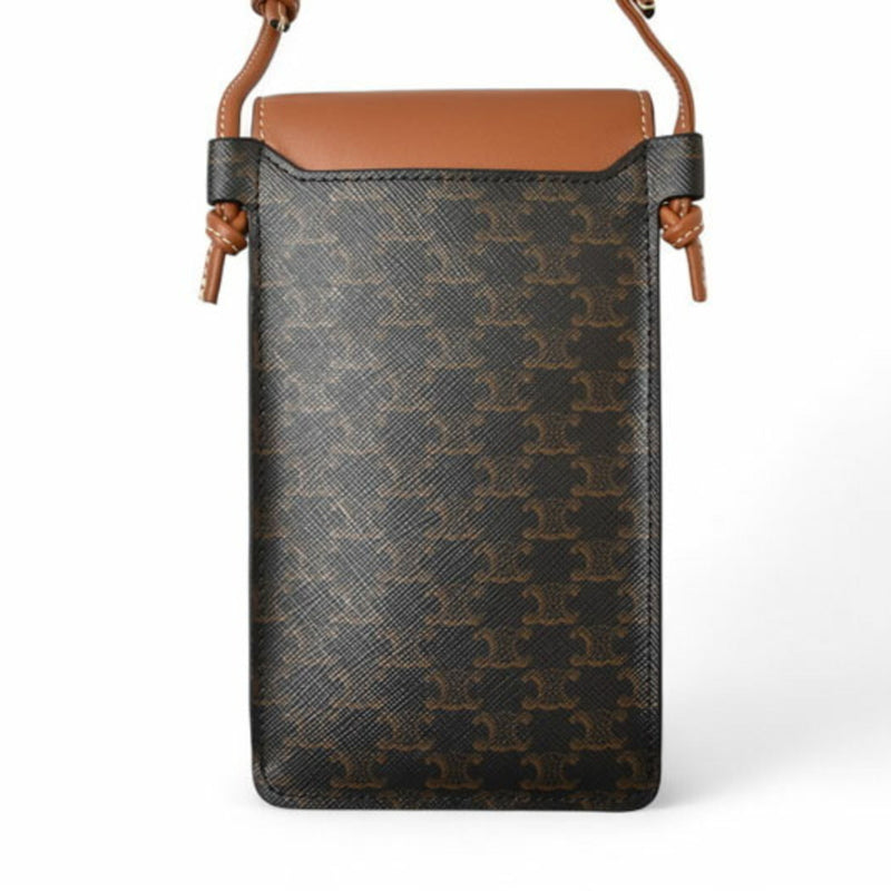 Celine Wallet On Strap Triomphe Coated