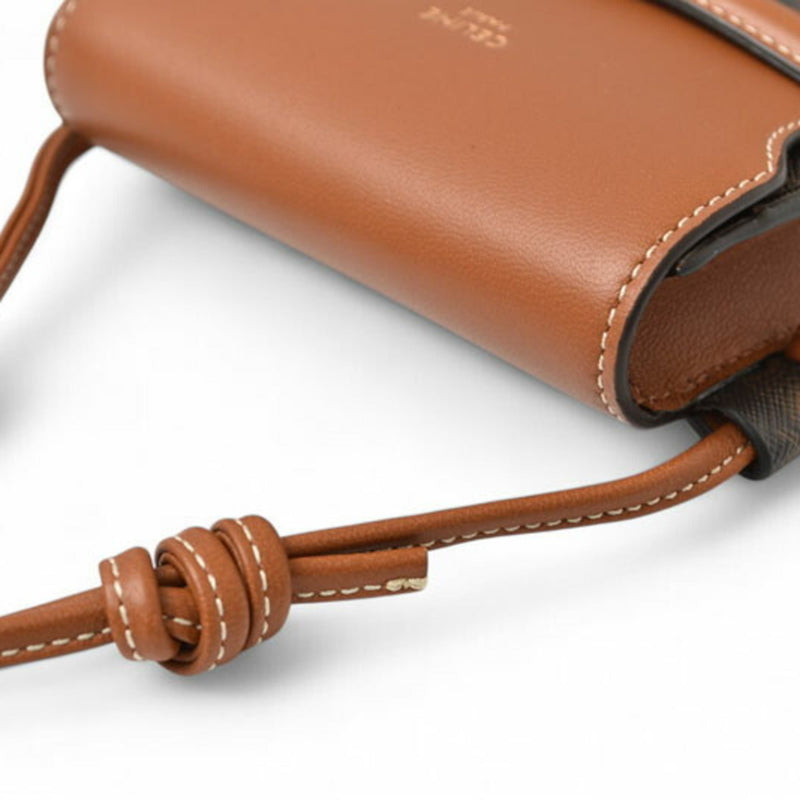 Celine Wallet On Strap Triomphe Coated