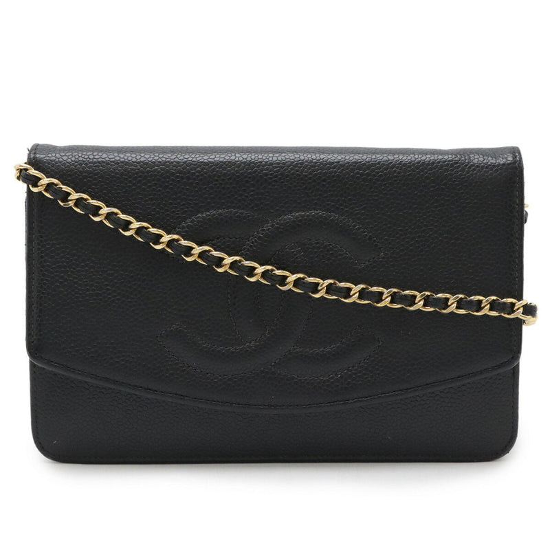 Chanel Timeless Wallet On Chain Caviar