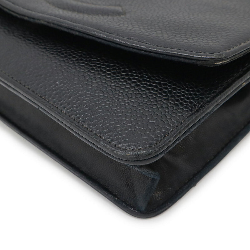 Chanel Timeless Wallet On Chain Caviar