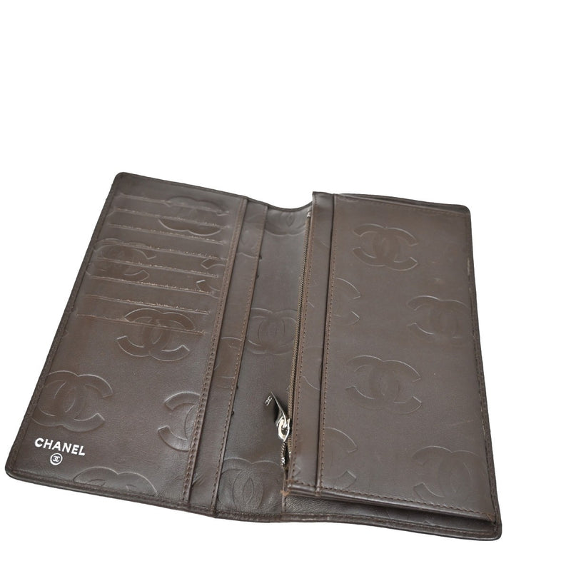 Chanel Cc Logo Cambon Long Bifold Wallet