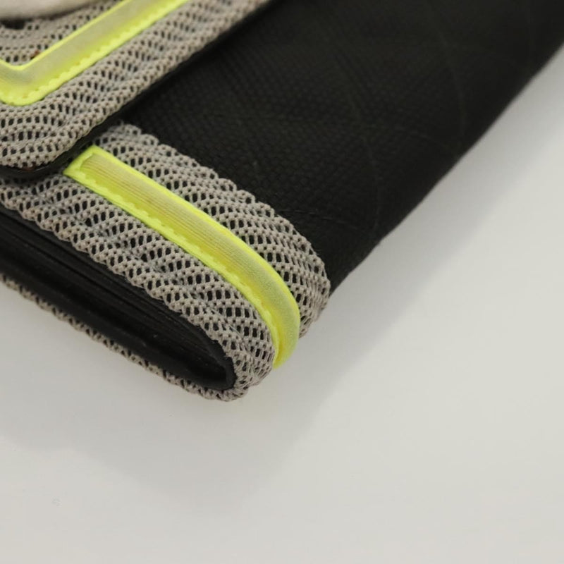 Chanel Boy Long Wallet Nylon Black