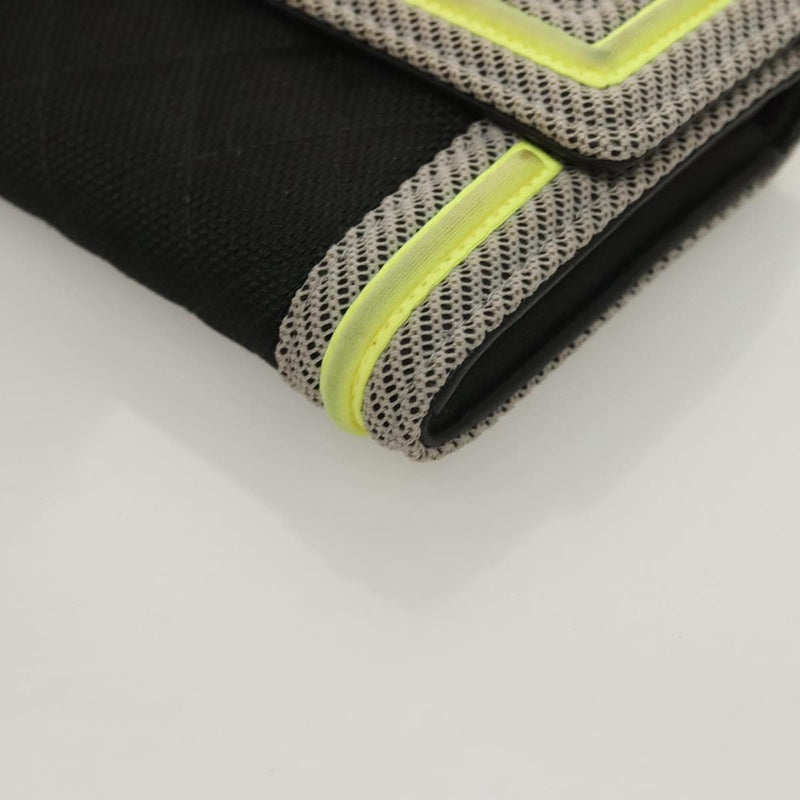 Chanel Boy Long Wallet Nylon Black