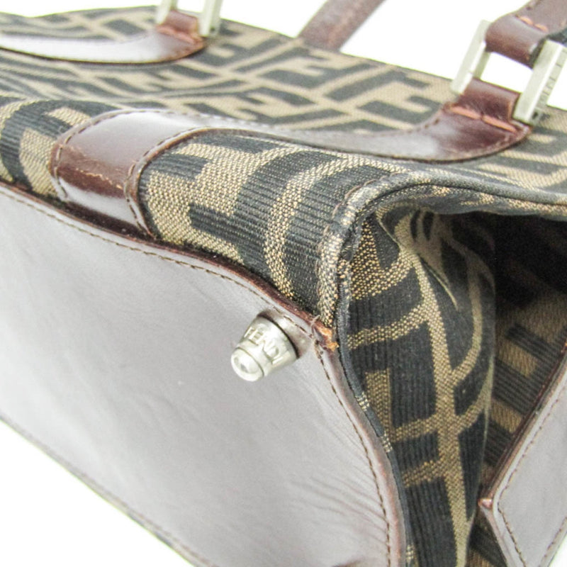 Fendi Vintage Boston Bag Zucca Canvas