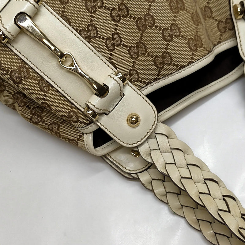 Gucci Hand Bag Brown Canvas