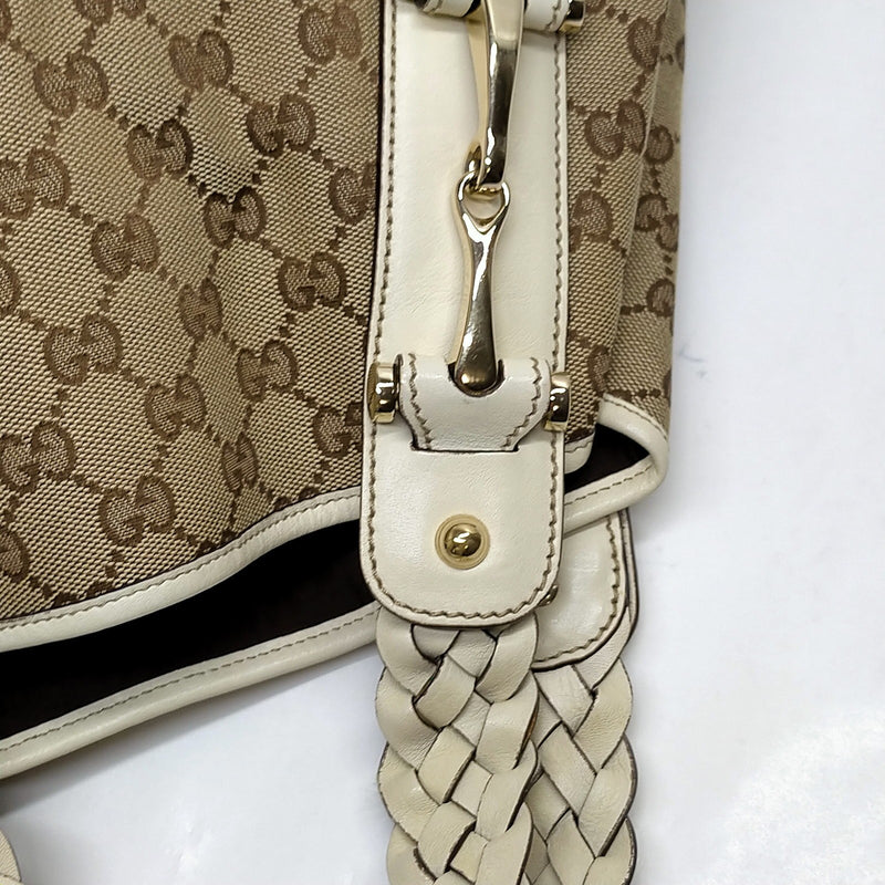 Gucci Hand Bag Brown Canvas