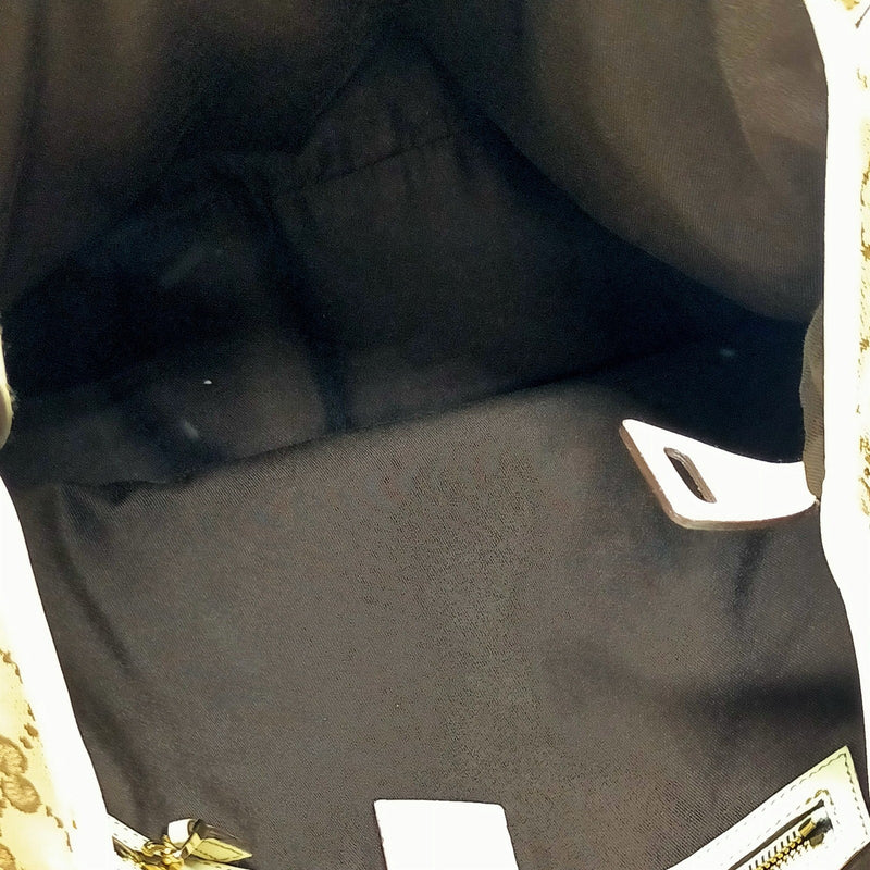 Gucci Hand Bag Brown Canvas