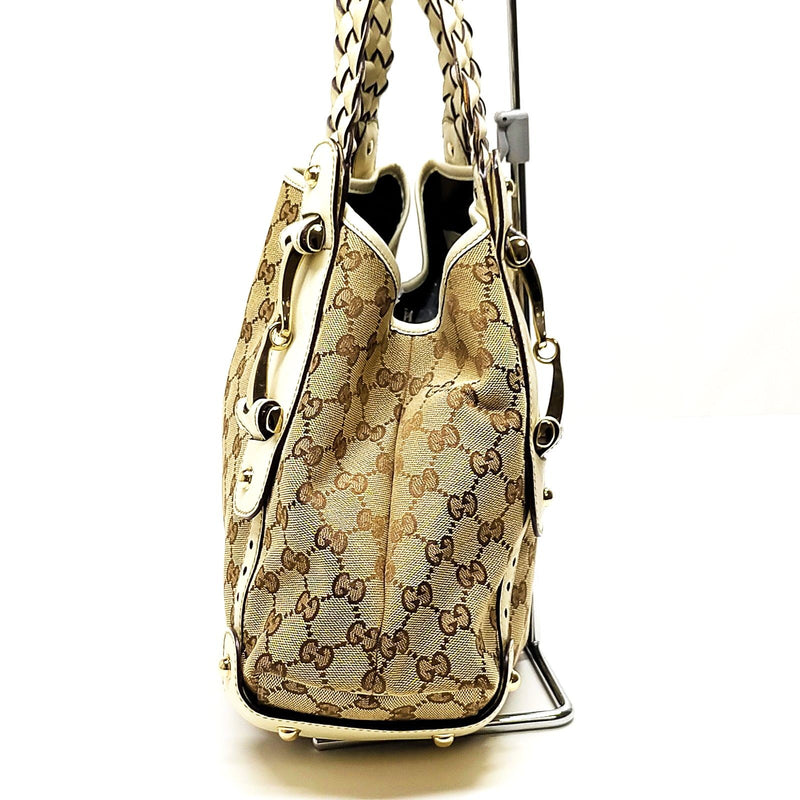 Gucci Hand Bag Brown Canvas