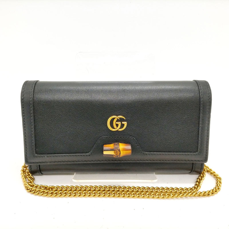 Gucci Long Wallet Black Leather