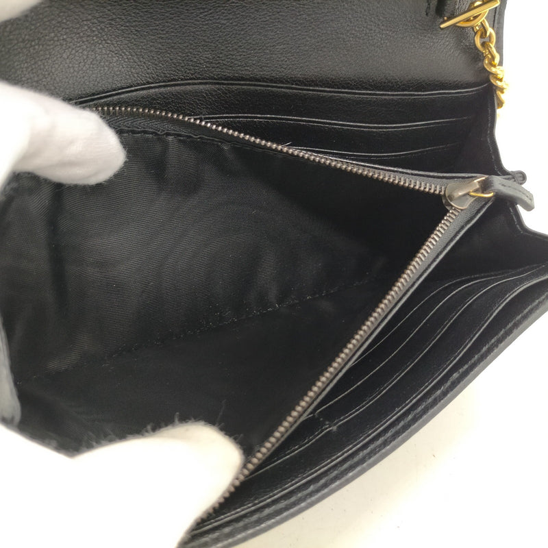 Gucci Long Wallet Black Leather