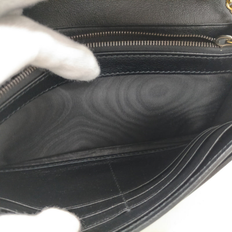 Gucci Long Wallet Black Leather