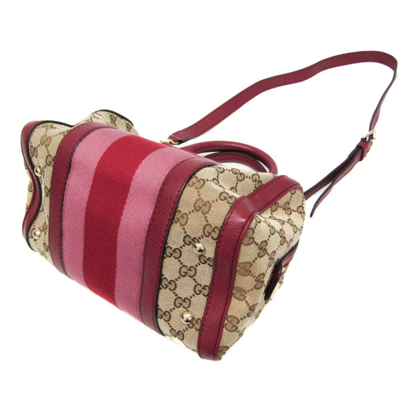 Gucci Vintage Web Boston Bag Gg Canvas