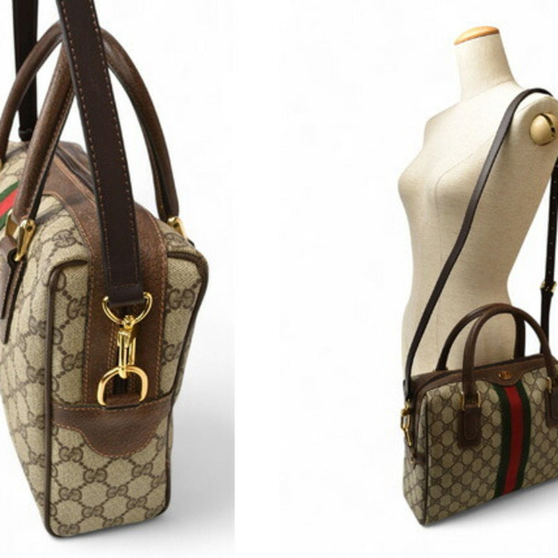 Gucci Ophidia Boston Bag Gg Coated