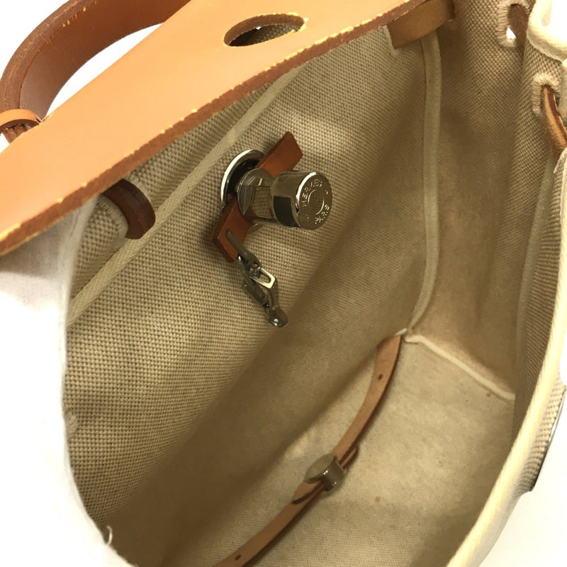 Hermes Herbag Toile And Leather Gm