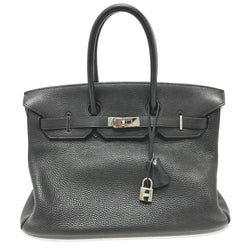 Hermes Birkin Handbag Black Clemence