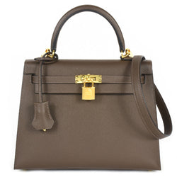 Hermes Kelly Handbag Brown Epsom With