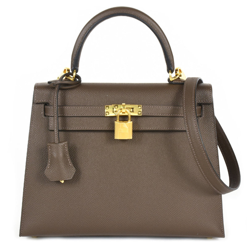 Hermes Kelly Handbag Brown Epsom With